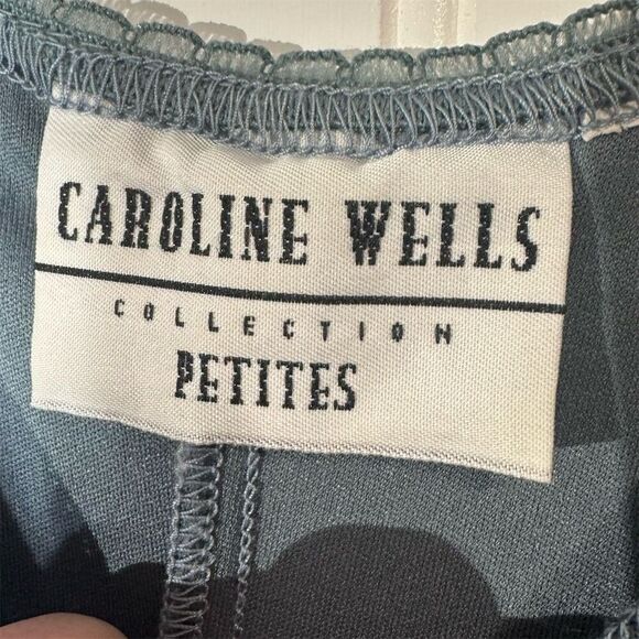 Vintage Y2K Caroline Wells Blue Crochet Lace Midi Dress Cottagecore Boho S/M - Picture 6 of 6